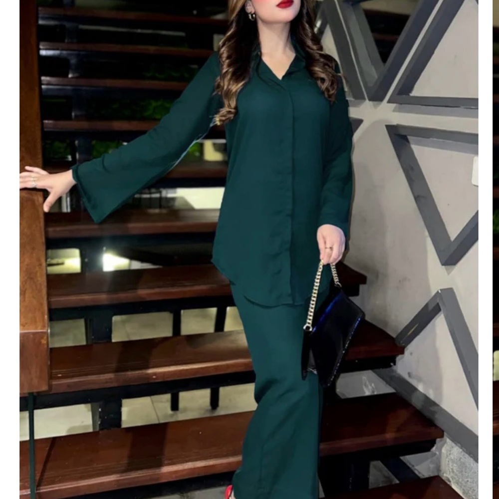 Elegant Green Two-Piece co ord Set